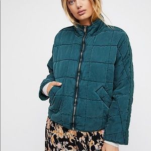 Free People Dolman Quilted Jacket Evergreen XS